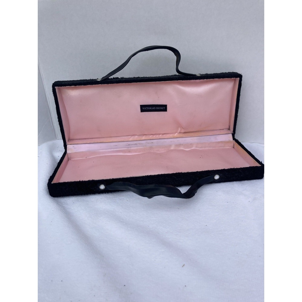 Vintage VICTORIA' SECRET Womens Flux Fur Black TEMPTING TREASURES Box See Pic